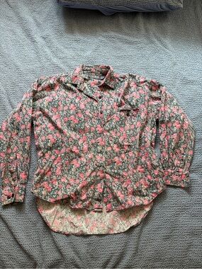 VTG 90s Paris Sport Club Floral Button Down Shirt 🌸